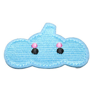 Light Blue Rain Cloud Cartoon Clothing Iron On Patch Decal Embroidery